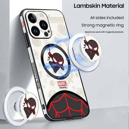 Spider-Man Inspired Leather Phone Case for iPhone MagSafe | Original Design