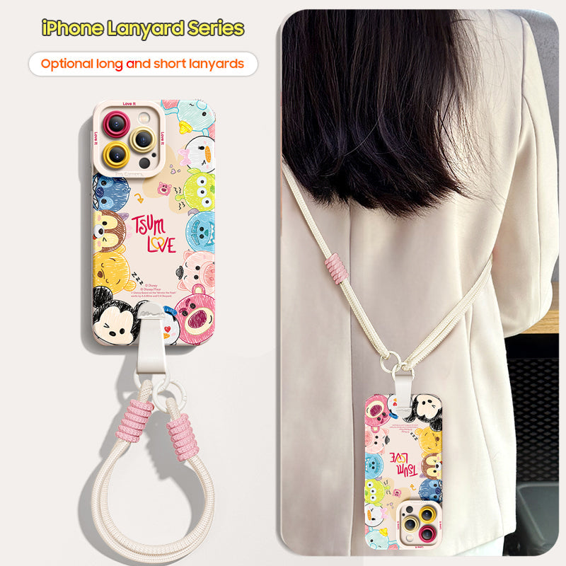 Disney-Inspired Silicone Phone Case for iPhone Series | Includes Free Wrist and Cross-Body Strap!