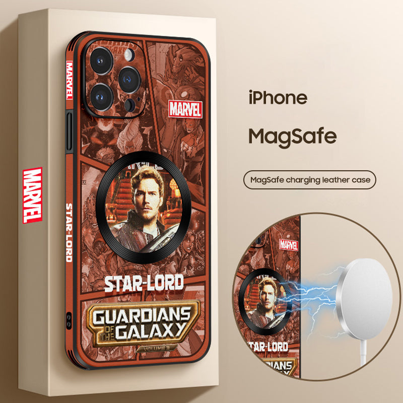 Galactic Adventure: Guardians of the Galaxy Cartoon Leather iPhone MagSafe Case