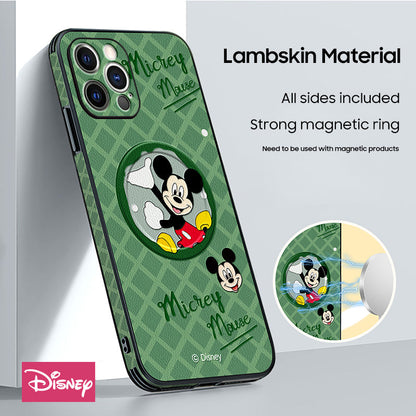 Disney-Inspired Leather iPhone MagSafe Case – Original Cartoon Design