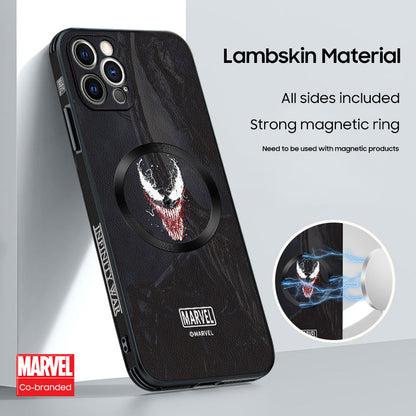 iPhone MagSafe Collection | Authentic "Venom" Cartoon Leather Phone Case - Stylish & Protective!