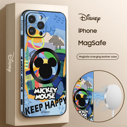 Disney-Inspired Leather Phone Case with MagSafe for iPhone