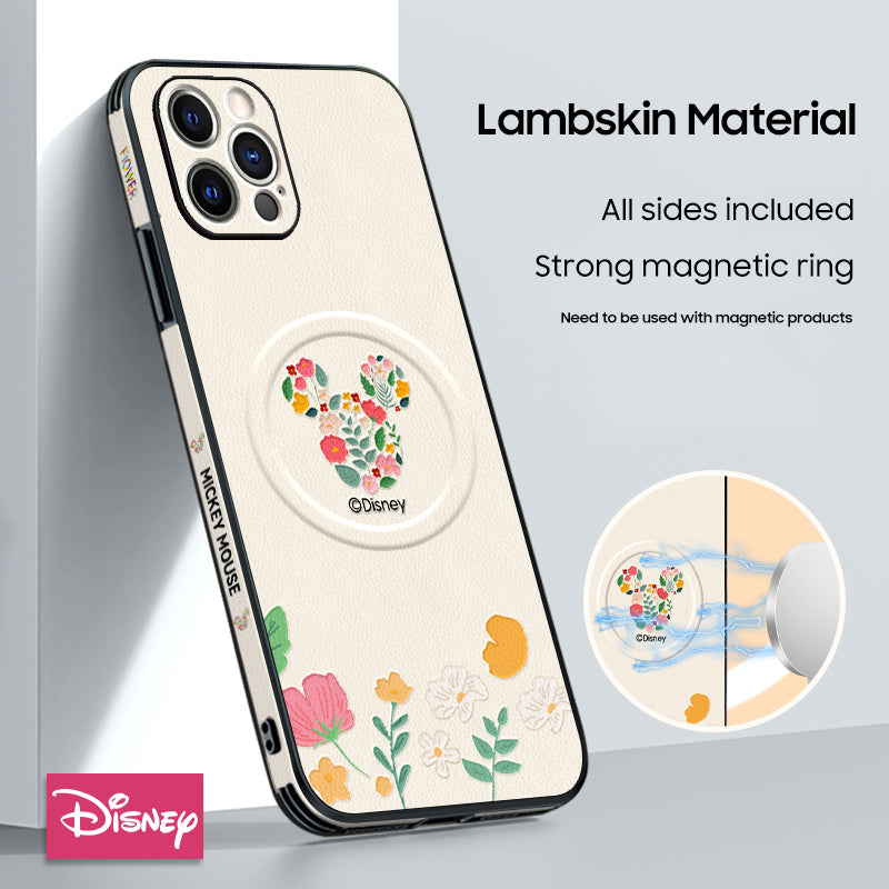 Disney-Inspired MagSafe Leather Phone Case for iPhone – Original Design