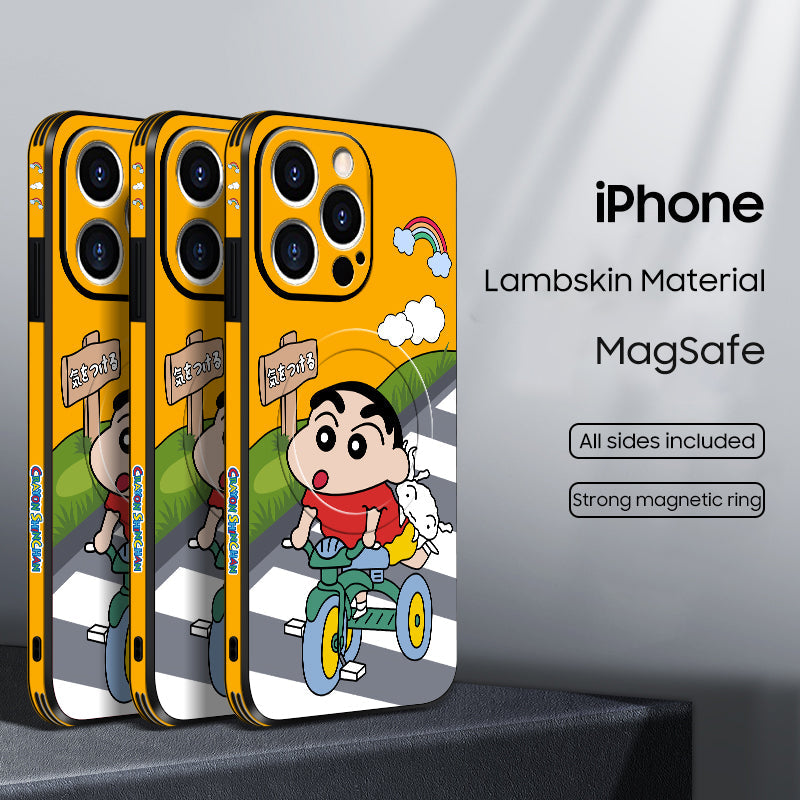 Doraemon-Inspired MagSafe iPhone Case | Premium Leather Design