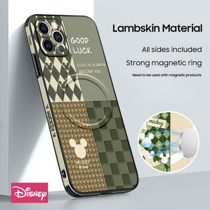 Enchanting Disney-Inspired Leather Phone Case for iPhone MagSafe Series