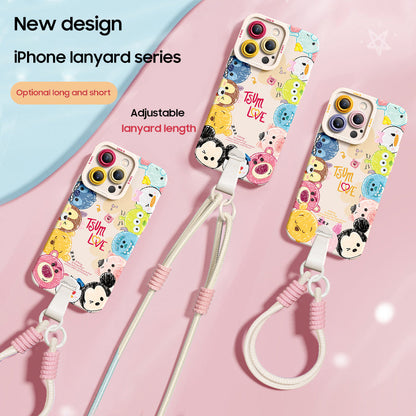 Disney-Inspired Silicone Phone Case for iPhone Series | Includes Free Wrist and Cross-Body Strap!