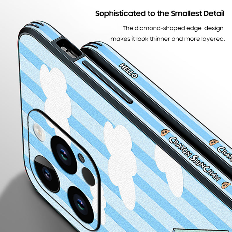 Doraemon-Inspired Leather Phone Case for iPhone with MagSafe - Original Design