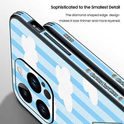 Doraemon-Inspired Leather Phone Case for iPhone with MagSafe - Original Design