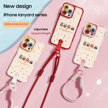 Cartoon Dragon Silicone Phone Case for iPhone Series with Free Wrist and Cross-Body Strap!