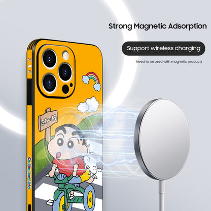 Doraemon-Inspired MagSafe iPhone Case | Premium Leather Design