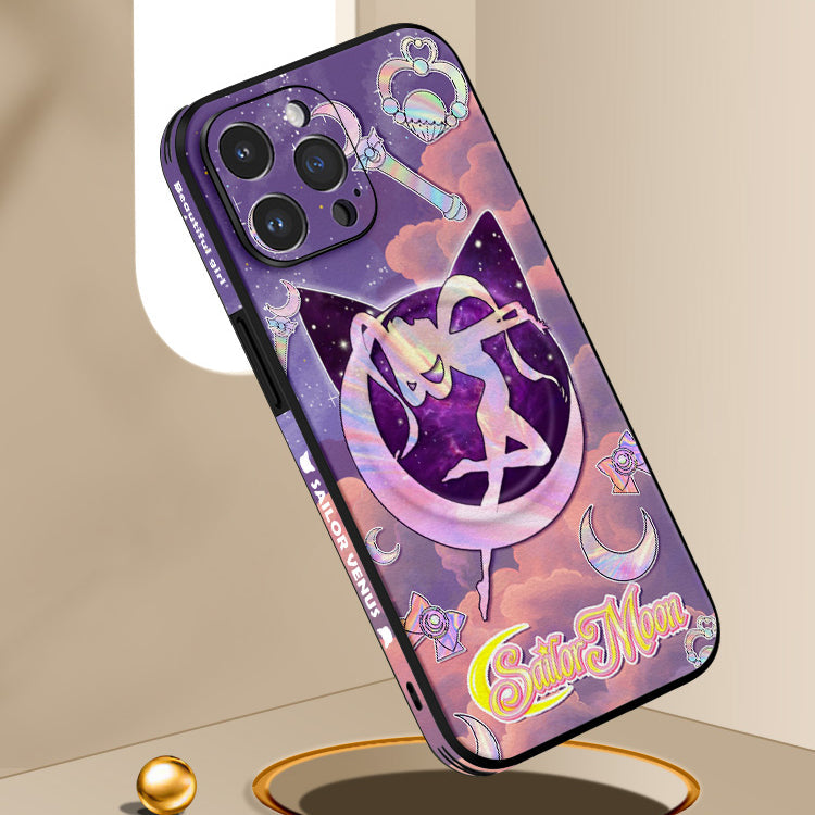 Sailor Moon Inspired Leather Phone Case with MagSafe Compatibility for iPhone