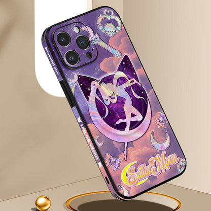 Sailor Moon Inspired Leather Phone Case with MagSafe Compatibility for iPhone