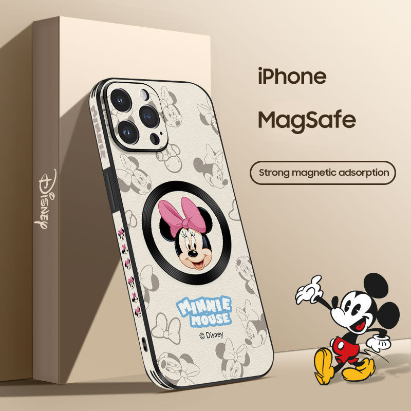 Disney-Inspired Leather Phone Case with MagSafe for iPhone