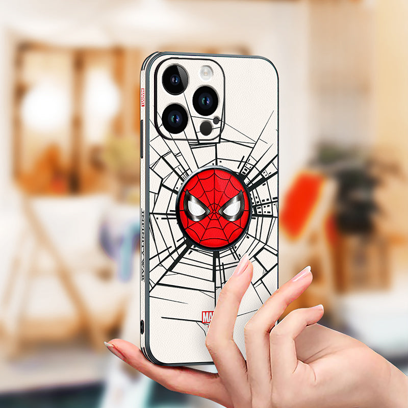 Spider-Man Inspired Leather Phone Case for iPhone MagSafe | Original Design