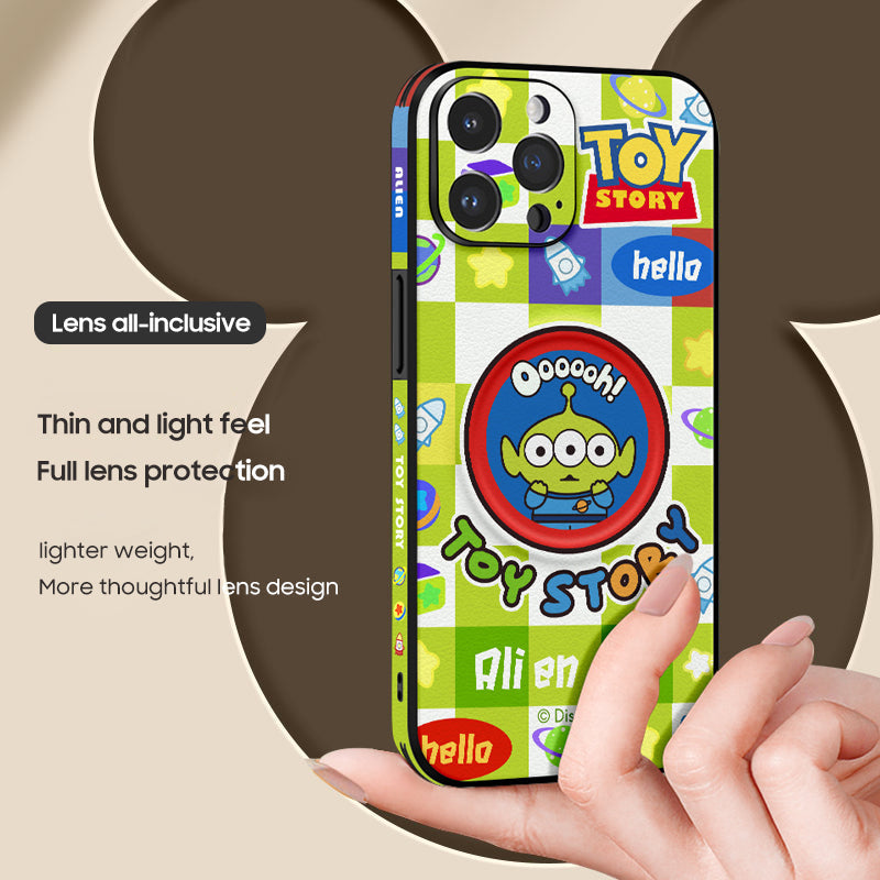 Toy Story Inspired Leather MagSafe Case for iPhone – Perfect Blend of Style and Fun!