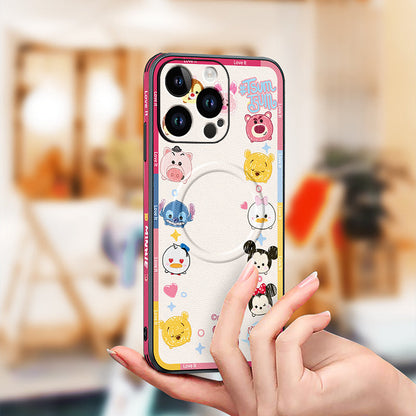 Disney-Inspired Leather Phone Case for iPhone - Original MagSafe Series