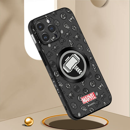 Marvel-Inspired Leather Phone Case for iPhone with MagSafe Compatibility