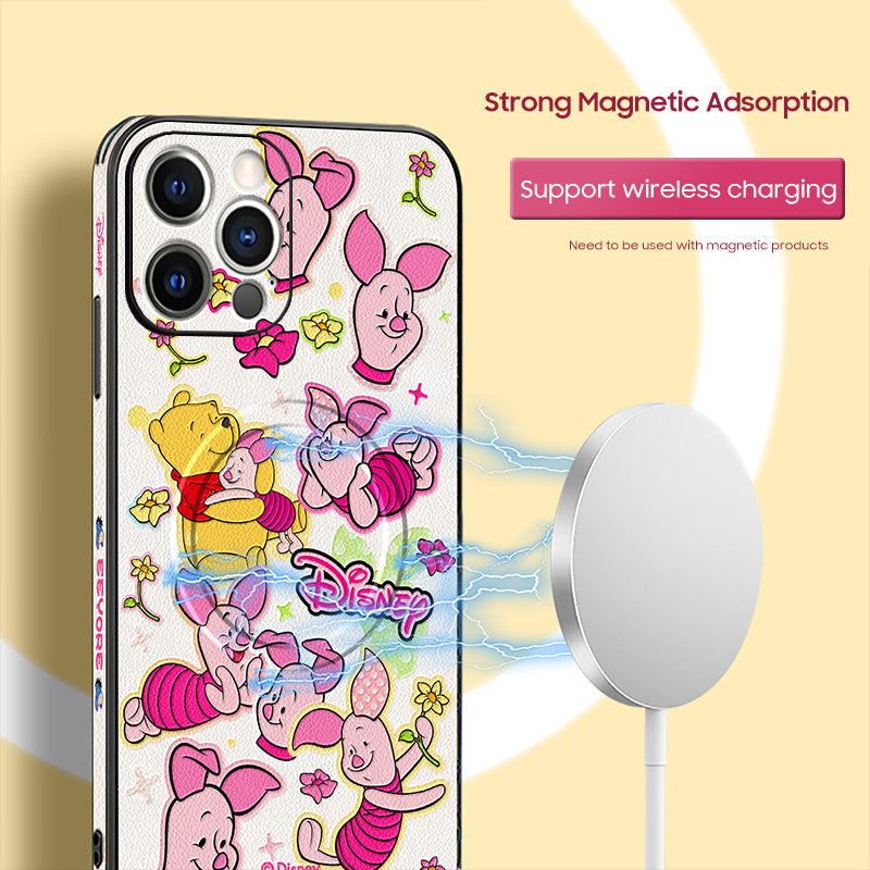 Disney-Inspired MagSafe iPhone Leather Case | Original Cartoon Design