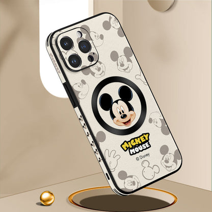 Disney-Inspired Leather Phone Case with MagSafe for iPhone