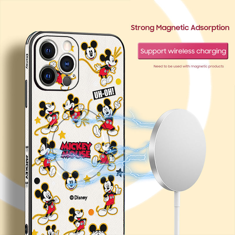 Delightful Disney-Inspired Leather iPhone MagSafe Case | Original Design Collection