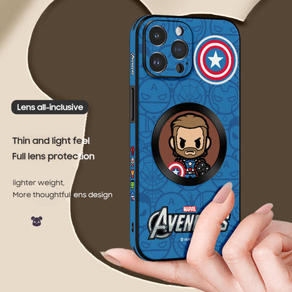 Marvel-Inspired Leather Phone Case for iPhone with MagSafe Compatibility