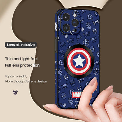 Marvel-Inspired Leather Phone Case for iPhone with MagSafe Compatibility