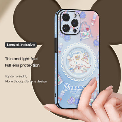 Sanrio Cartoon Leather Phone Case for iPhone with MagSafe Series Compatibility