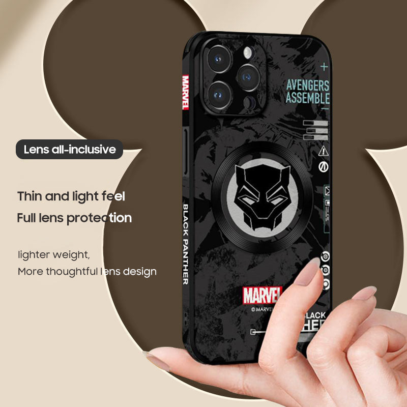 Marvel-Inspired Leather Phone Case for iPhone with MagSafe Compatibility