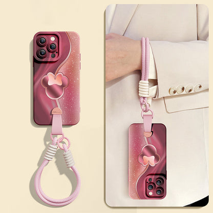 Disney-Inspired Silicone iPhone Case with Complimentary Wrist & Cross-Body Strap!