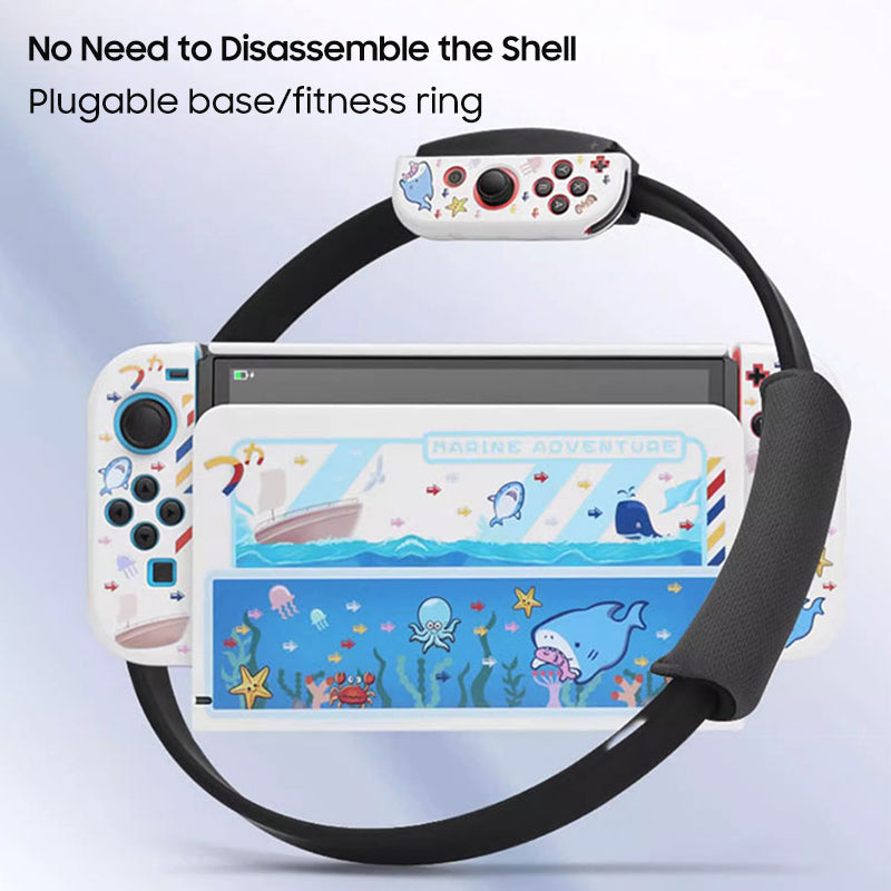 Stylish Protective Case for Nintendo Switch OLED - Featuring Animal Crossing: New Horizons Design!