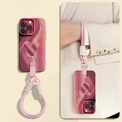 Disney-Inspired Silicone iPhone Case with Complimentary Wrist & Cross-Body Strap!