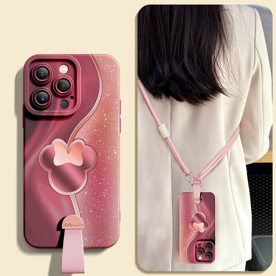 Disney-Inspired Silicone iPhone Case with Complimentary Wrist & Cross-Body Strap!