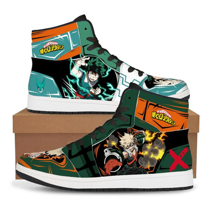 Midoriya & Bakugo High Top Sneakers - My Hero Academia Edition