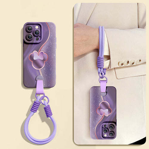 Disney-Inspired Silicone Phone Case for iPhone Series with Complimentary Wrist and Cross-Body Strap!