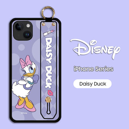 Deluxe Disney Cartoon Ring Wristband Phone Case for iPhone Series | Includes Free Crossbody Lanyard & Screen Protector!