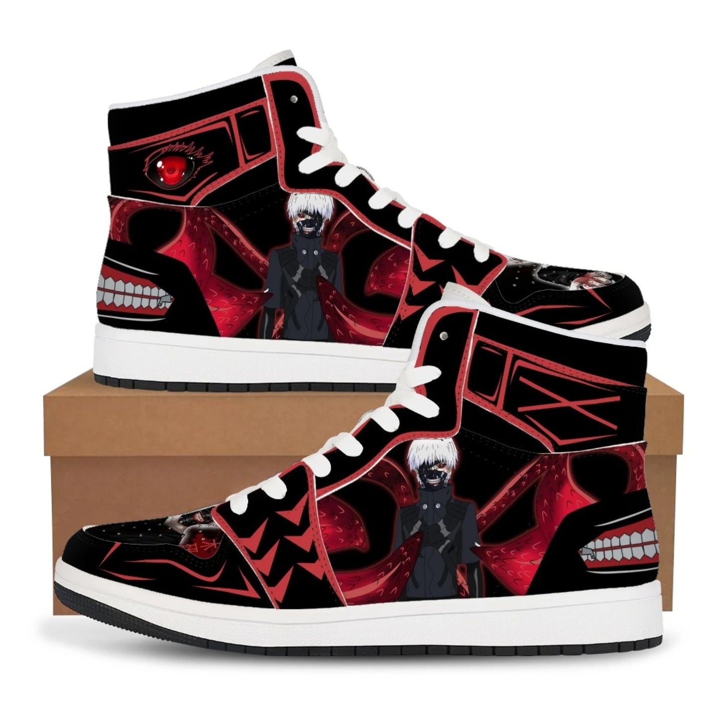 Kaneki Ken High Top Sneakers - Tokyo Ghoul Edition