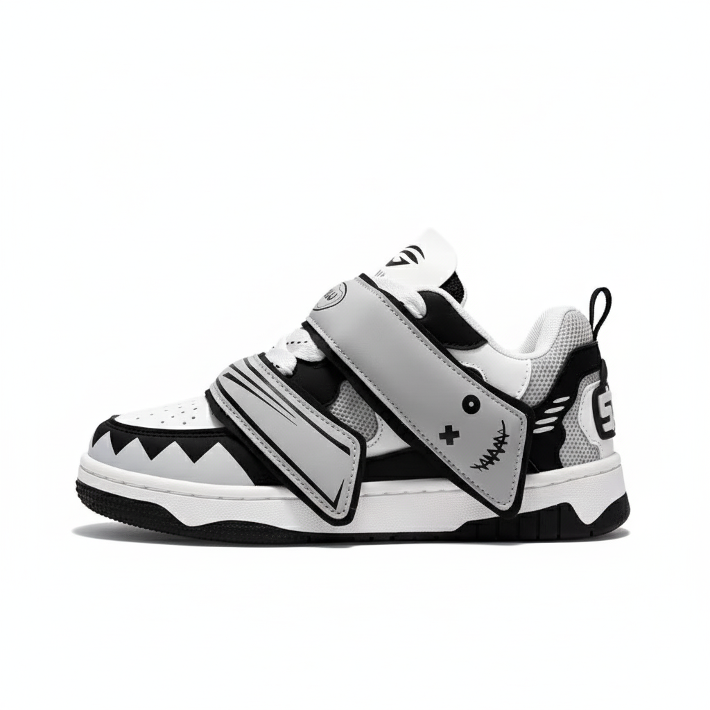 MonsterFlex™ Strap-Up Chunky Skate Sneaker – Graphic Street Platform