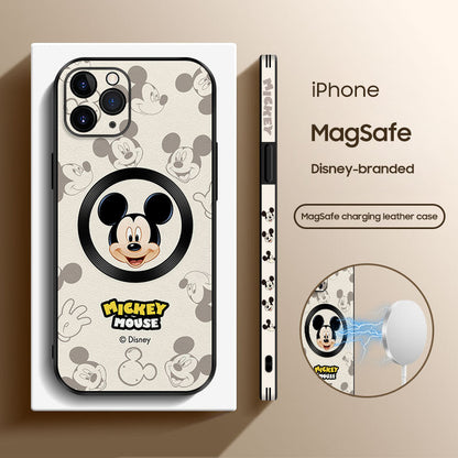 Disney-Inspired Leather Phone Case with MagSafe for iPhone