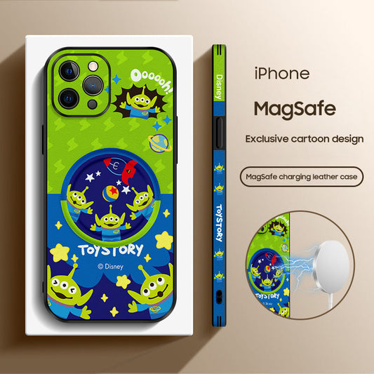 Disney-Inspired MagSafe iPhone Case | Premium Cartoon Leather Design