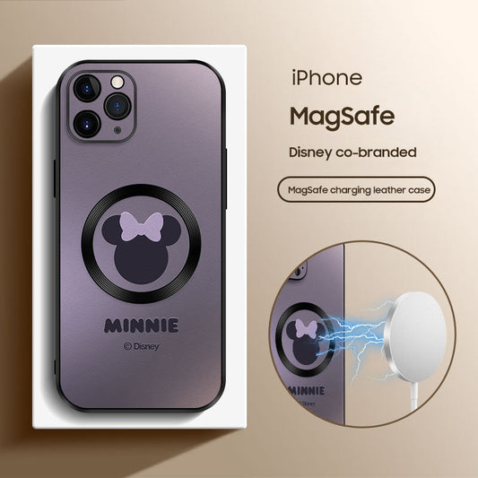 Disney Character Leather Phone Case with iPhone MagSafe Compatibility