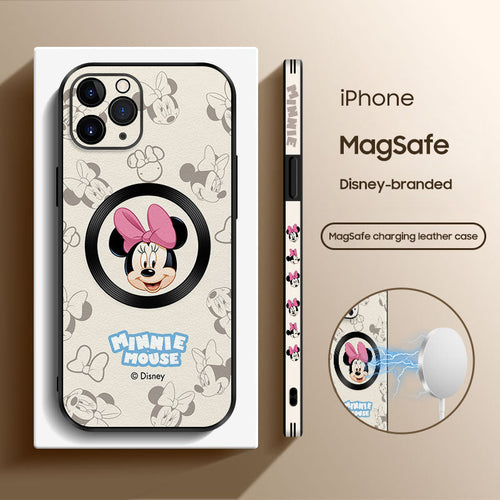 Disney-Inspired Leather Phone Case with MagSafe for iPhone