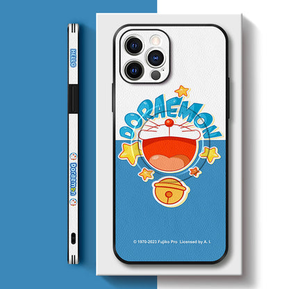 Doraemon Cartoon Leather Phone Case | iPhone MagSafe Series - A Fun and Stylish Accessory!