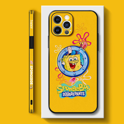 SpongeBob SquarePants Leather iPhone MagSafe Case - Fun and Stylish Protection!