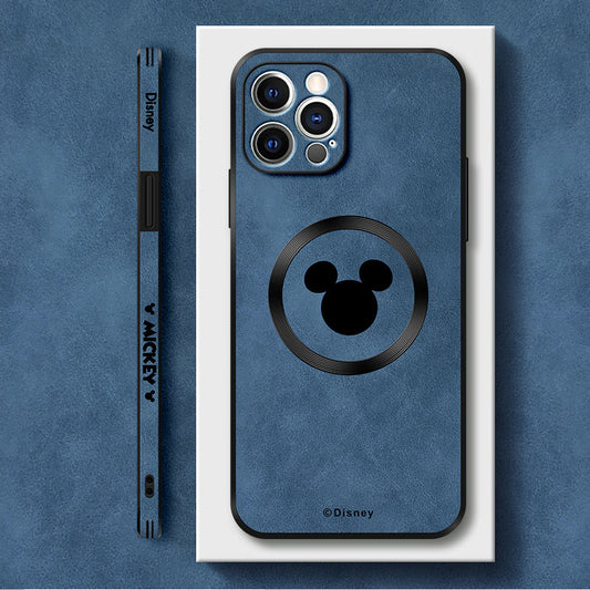 Disney-Inspired Cartoon Leather Phone Case for iPhone with MagSafe Compatibility