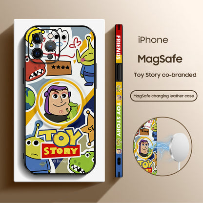 Toy Story-Inspired Leather Phone Case with MagSafe Compatibility for iPhone