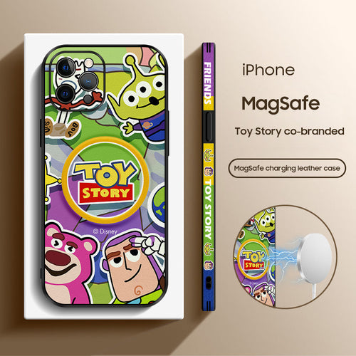 Toy Story-Inspired Leather Phone Case with MagSafe Compatibility for iPhone