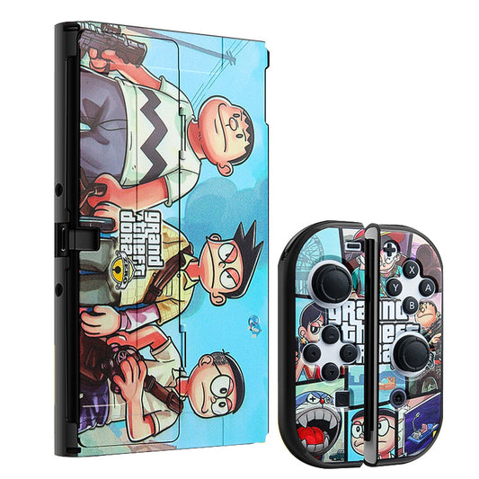 Doraemon-Themed Protective Case for Nintendo Switch OLED - gamer's ultimate accessory!