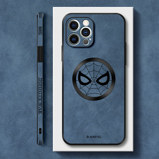 Marvel-Inspired MagSafe iPhone Case: Original "Spider-Man" Cartoon Leather Design