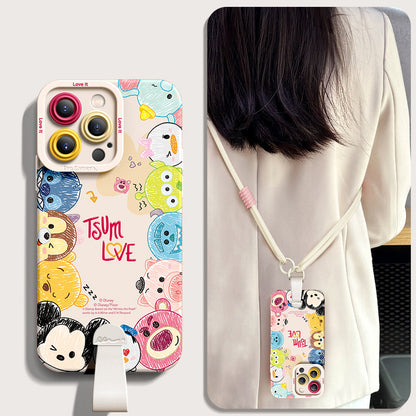 Disney-Inspired Silicone Phone Case for iPhone Series | Includes Free Wrist and Cross-Body Strap!