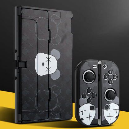 Stylish BearBrick Game Theme Protective Case for Nintendo Switch OLED